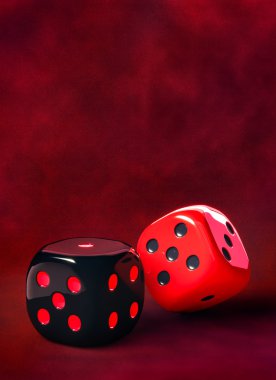 Black red Dice clipart