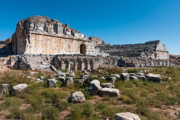 Miletustheater. Ruinen der antiken griechischen Stadt — Stockfoto