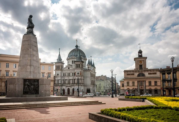 Özgürlük Meydanı Lodz şehir, Polonya Telifsiz Stok Fotoğraflar