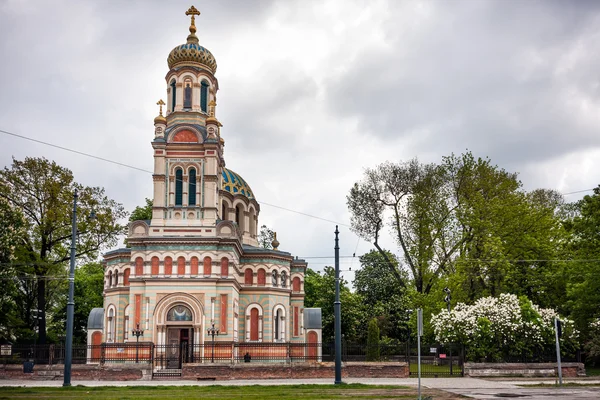 Православна Церква Олександра Невського в м. Лодзь, Польща — стокове фото