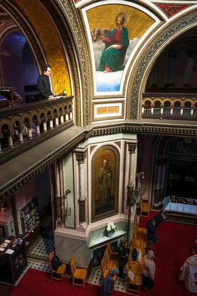 Dentro de la Catedral de Lodz. Alexander Nevsky Iglesia Ortodoxa — Foto de Stock