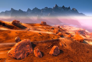 Mars - kırmızı gezegen yüzeyine
