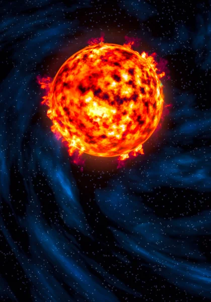 Estrella ardiente del sol — Foto de Stock