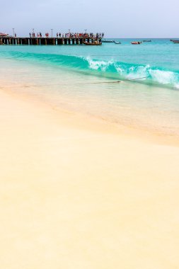 Muhteşem plaj, Santa Maria, Cape Verde