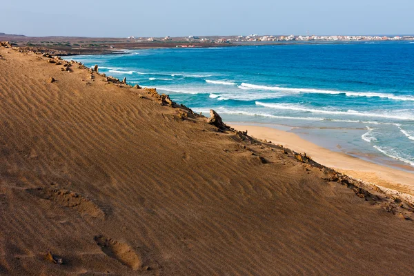 Písečné duny v Cape Verde — Stock fotografie