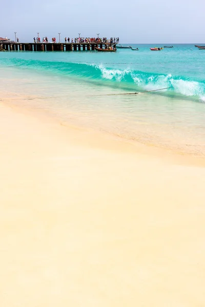 Niesamowite plaży, Santa Maria, Republika Zielonego Przylądka — Zdjęcie stockowe