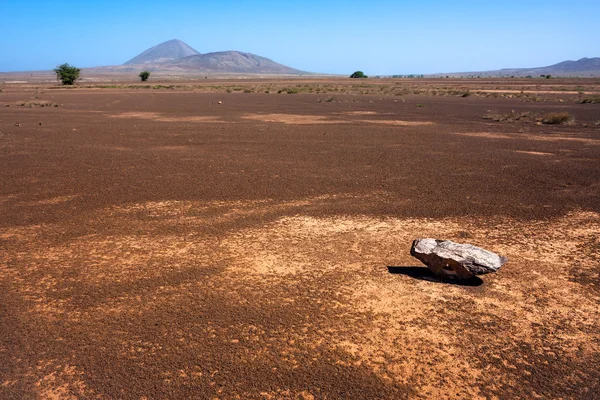 Empty flat desert fields, Sal Island Africa