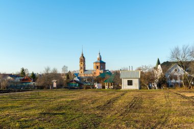 Suzdal, Rusya - 06 Kasım 2015. Altın turistik Ring Müzesi ahşap mimarisi