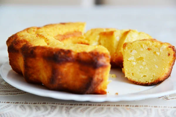 Casseruola di cagliata in forma di torta — Foto Stock