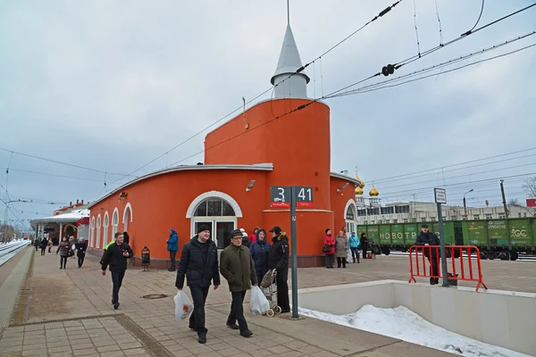트베리, 러시아-2 월 27 일입니다. 2016. 기차역 센트럴 — 스톡 사진