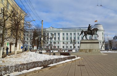 Tver, Rusya Federasyonu - 27 Şubat. 2016. kurucusu olan şehir Prens Mihail Yaroslavich Tverskoy anıt