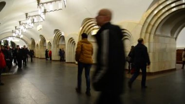 Moskova, Rusya - Mart 10.2016. Metro İstasyonu Dobryninskaya