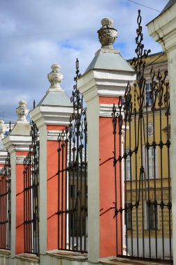 boyalı demir çit brickstones küçük duvara monte