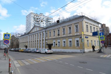 Moskova, Rusya - 14 Mart 2016. Ana ev şehir Emlak Alexandrov, mimari anıt