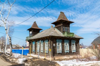 TUTAEV, Rusya - 28 Mart 2016. Mimari ve şehrin genel görünümü