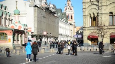 Moscow, Rusya Federasyonu-Şubat 18.2016. Kızıl Meydan sakız deposu