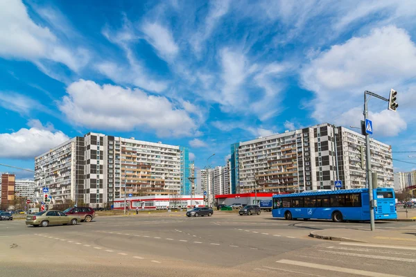 Zelenograd, Rusya Federasyonu - Nisan 11.2016. Şehir ve sokak Andreevka görünümü — Stok fotoğraf