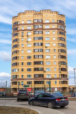 Andreevka, Rusya - Nisan 11.2016. Konut Kompleksi Uyutniy