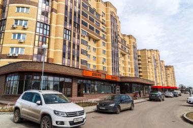 Andreevka, Rusya - Nisan 11.2016. Konut Kompleksi Uyutniy