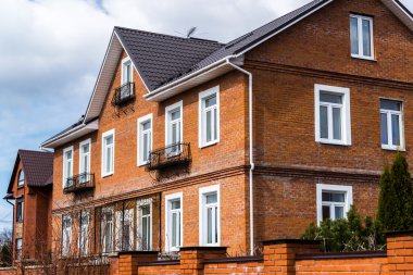 Andreevka, Rusya - Nisan 11.2016. Küçük bir kasaba Solneçnogorsk bölgesinde genel görünümü