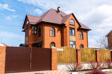 Andreevka, Rusya - Nisan 11.2016. Küçük bir kasaba Solneçnogorsk bölgesinde genel görünümü