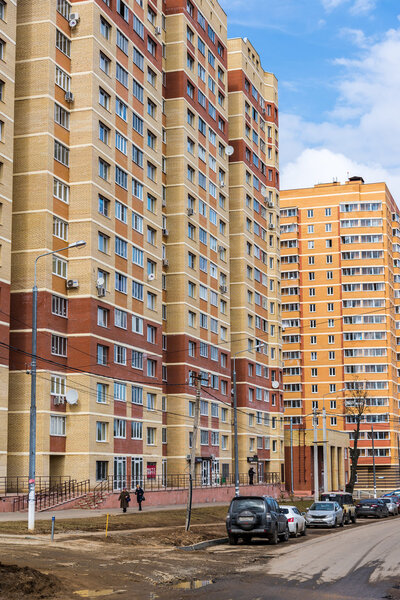 Andreevka, Russia - April 11.2016. The residential complex Uyutniy