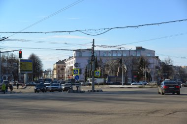 Rusya, Yaroslavl-Mart 29.2016. Kızıl Meydan şehir merkezinde