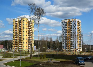 Moscow, Rusya Federasyonu-Nisan 24.2016. Zelenograd - city uyku alanı