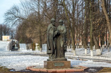Rusya, Yaroslavl-Mart 28.2016. Anıt Aziz Peter ve Murom üzerinden Fevronia