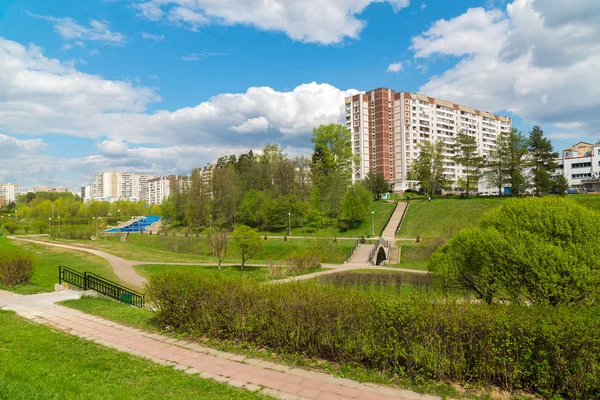 Boulevard v Zelenograd správní okres v Moskvě — Stock fotografie