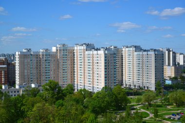 Moskova, Rusya - 13.2016 olabilir. Zelenograd highrise paneli evde