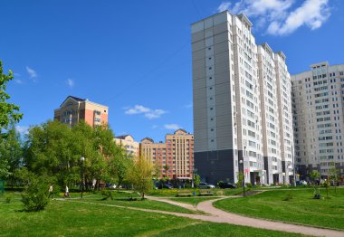 Moskova, Rusya - 13.2016 olabilir. Boulevard 20 Zelenograd bölge içinde