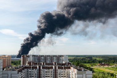 Siyah duman, Moskova, Rusya büyük yangından