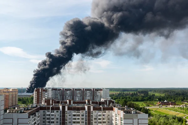 Siyah duman, Moskova, Rusya büyük yangından