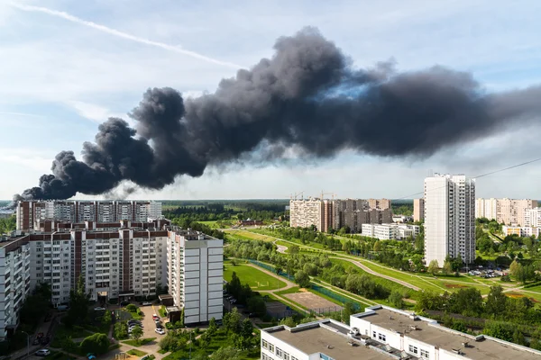 Siyah duman, Moskova, Rusya büyük yangından