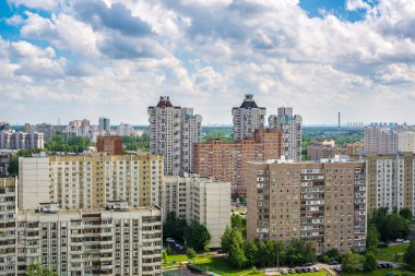 Moskova, Rusya bölgede uyku Üstten Görünüm