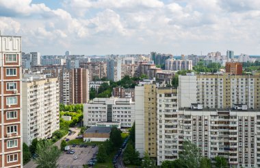 Moskova, Rusya bölgede uyku Üstten Görünüm