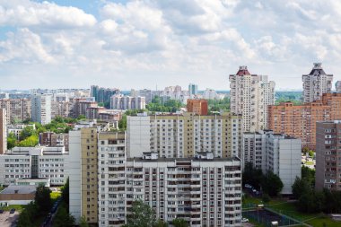 Moskova, Rusya bölgede uyku Üstten Görünüm