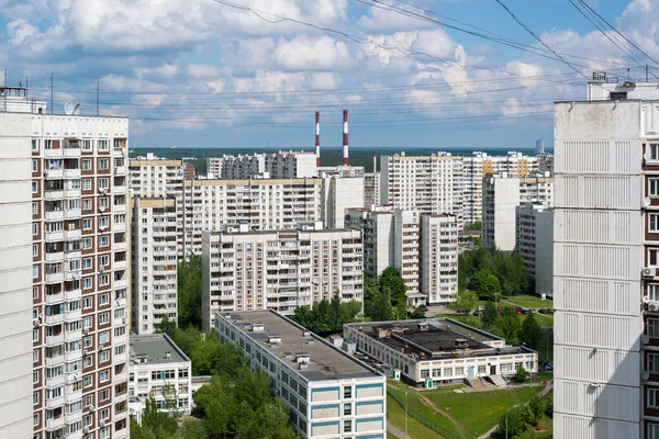 Vista superior de la zona de dormitorio en Moscú, Rusia — Foto de Stock