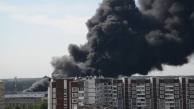 Siyah duman, Moskova, Rusya büyük yangından