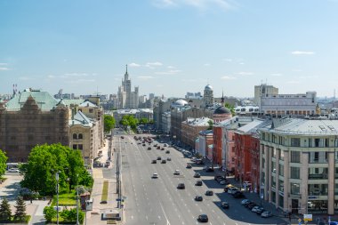 Moskova, Rusya - 20.2016 olabilir. Şehir merkezinde yukarıdan görüntülemek