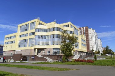 Moskova, Rusya - Eylül 19.2015. Zelenograd alışveriş ve eğlence merkezi