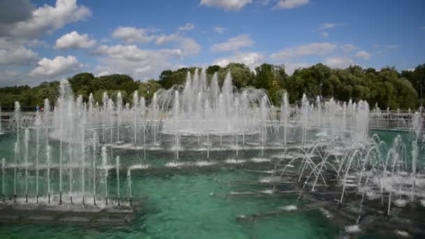 Moscú, Rusia - Junio 08.2016. La fuente en la finca del museo de Tsaritsyno — Vídeos de Stock