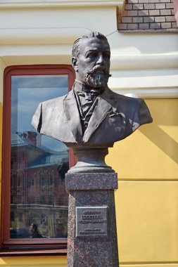 Moskova, Rusya - Haziran 06.2016. Shekhtel Anıtı, Yaroslavl istasyonu inşa mimar