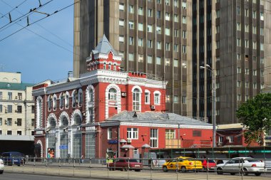 Moskova, Rusya - Haziran 03.2016. Enerji Yönetim hizmeti ve Elektrikli çekiş Trafo merkezi numarası 1