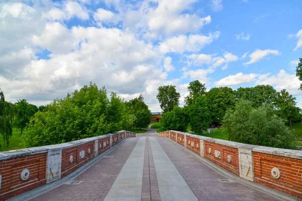 Moscow, Russia - June 08. 2016. big bridge in estate of Tsaritsyno Museum — Stock Photo, Image