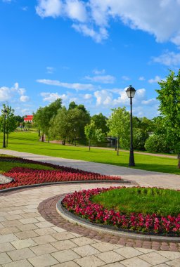 Moskova'da yaz aylarında park Tsaritsyno Genel görünümü, Rusya