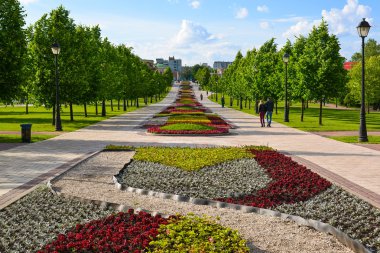 Moskova'da yaz aylarında park Tsaritsyno Genel görünümü, Rusya