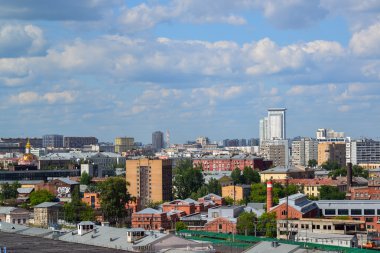 Moskova, Rusya - 8 Haziran 2016. Üst şehir merkezinin görünümü