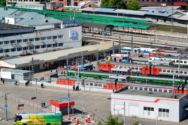 Moskau, russland - 8. juni 2016. obere ansicht des kursker bahnhofs — Stockfoto